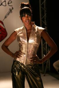 Naomi Campbell at the Boy George And B-Rude LFW Spring Summer 2008 show.