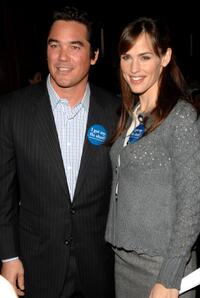 Dean Cain and Jennifer Garner at the National Influenza Initiative launch.
