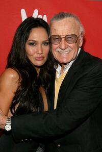 Tia Carrere and Stan Lee at the Spike TV's 2007 "Video Game Awards".
