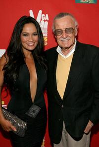 Tia Carrere and Stan Lee at the Spike TV's 2007 "Video Game Awards".