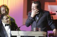 Jim Carrey, Muhammad Ali and his wife Lonnie at the Celebrity Fight Night XII.