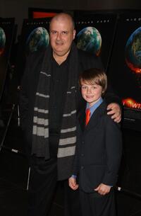 Director Alex Proyas and Chandler Canterbury at the premiere of "Knowing."