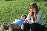 Daniel Yelsky as Dennis and Jenna Fischer as Laura in ``A Little Help.''