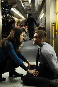 Michelle Monaghan as Christina and Jake Gyllenhaal as Colter Stevens in ``Source Code.''