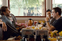 Bradley Cooper as Phil, Justin Bartha as Doug and Ed Helms as Stu in ``The Hangover Part II.''