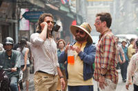 Bradley Cooper as Phil, Zach Galifianakis as Alan and Ed Helms as Stu in ``The Hangover Part II.''