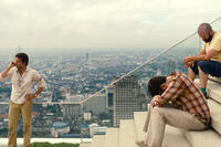 Bradley Cooper as Phil, Ed Helms as Stu and Zach Galifianakis as Alan in ``The Hangover Part II.''