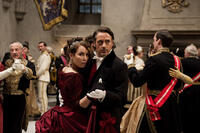 Noomi Rapace and Robert Downey Jr. in "Sherlock Holmes: A Game of Shadows."