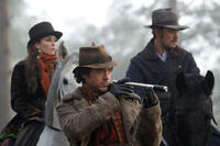Robert Downey Jr., Noomi Rapace and Jude Law in "Sherlock Holmes: A Game of Shadows."