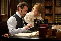 Jude Law and Geraldine James in "Sherlock Holmes: A Game of Shadows."