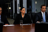 Demi Moore as Sarah Robertson and Simon Baker as Jared Cohen in ``Margin Call.''