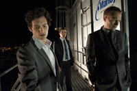 Penn Badgley as Seth Bregman, Zachary Quinto as Peter Sullivan and Paul Bettany as Will Emerson in ``Margin Call.''