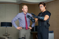 Simon Pegg as Benji Dunn and Tom Cruise as Ethan Hunt in ``Mission Impossible -- Ghost Protocol.''