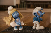 Smurfette and Gutsy Smurf in ``The Smurfs.''