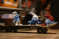 Brainy Smurf, Gusty Smurf and Papa Smurf in ``The Smurfs.''