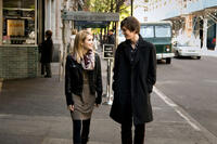 Emma Roberts as Sally and Freddie Highmore as George in ``The Art of Getting By.''