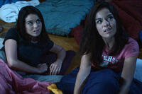 Nikita Ramsey as Ady Abbey and Jade Ramsey as Anna Abbey in ``The Myth of the American Sleepover.''