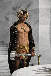 Kellan Lutz as Poseidon in ``Immortals.''