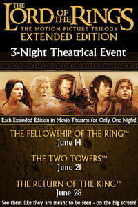 Poster art for "Lord of the Rings: The Two Towers Extended Edition Event."