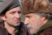 Goran Kostic as Danijel and Rade Serbedzija as Nebojsa  in ``In the Land of Blood and Honey.''