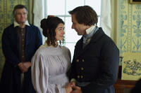 Lindsay Farr as Emma Smith and Dustin Harding as Joseph Smith in ``Joseph Smith - Volume 1: Plates of Gold.''