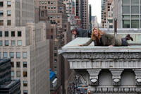 Jamie Bell as Joey Cassidy and Elizabeth Banks as Lydia Anderson in "Man on a Ledge.''