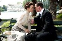 Keira Knightley as Sabina Spielrein and Michael Fassbender as Carl Jung in ``A Dangerous Method.''