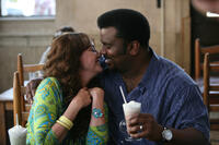 Virginia Madsen as Lorraine and Craig Robinson in ``Father of Invention.''