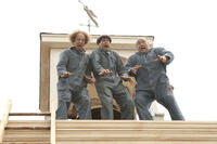 Sean Hayes as Larry, Chris Diamantopoulos as Moe and Will Sasso as Curly in ``The Three Stooges.''