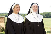 Kate Upton as Sister Bernice and Jane Lynch as Mother Superior in ``The Three Stooges.''