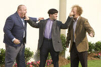 Will Sasso as Curly, Chris Diamantopoulos as Moe and Sean Hayes as Larry in ``The Three Stooges.''