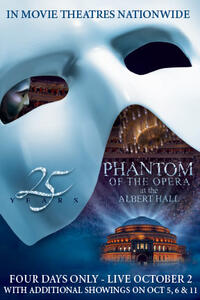 Poster art for "Phantom of the Opera 25th Anniversary Live."