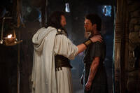 Liam Neeson as Zeus and Sam Worthington as Perseus in ``Wrath of the Titans.''
