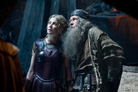 Rosamund Pike as Andromeda and Bill Nighy as Hephaestus in ``Wrath of the Titans.''