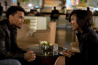 Michael Ealy as Dominic and Taraji P. Henson as Lauren in ``Think Like a Man.''