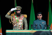 Sacha Baron Cohen as General Aladeen and Ben Kingsley as Tamir in ``The Dictator.''