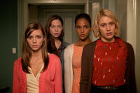 Carrie MacLemore as Heather, Analeigh Tipton as Lily, Megalyn Echikunwoke as Rose and Greta Gerwig as Violet in ``Damsels in Distress.''