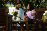 Danny Trejo as Frank Vega and Joyful Drake as Amber Lamps in ``Bad Ass.''