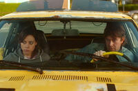 Aubrey Plaza as Darius Britt and Mark Duplass as Kenneth in ``Safety Not Guaranteed.''