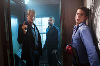 Dolph Lundgren as Andy Spector, Jon Huertas as Ray Jaffe and Sean Faris as David Nash in ``Stash House.''