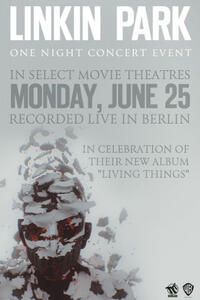Poster art for "Linkin Park Living Things Concert Event."