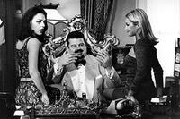 Zukovsky (Robbie Coltrane) sits in his casino lair in MGM's The World Is Not Enough