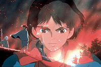 A scene from the film PRINCESS MONONOKE directed by Hayao Miyazaki.
