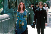 Heather Graham and Johnny Depp find themselves embroiled in a vast alleged conspiracy involving the highest powers in England in "From Hell."