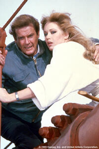 Roger Moore and Tanya Roberts in "A View to a Kill."