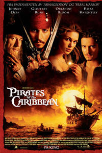 Teaser poster art for "Pirates of the Caribbean: The Curse of the Black Pearl."