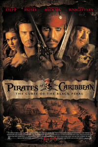 Poster art for "Pirates of the Caribbean: The Curse of the Black Pearl."