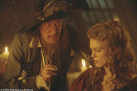 After kidnapping Elizabeth (Keira Knightley), Captain Barbossa (Geoffrey Rush) vividly describes to her the curse that torments him and that can only be broken with her help in "Pirates of the Caribbean: The Curse of the Black Pearl."