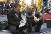 Director Sam Raimi and Topher Grace on the set of "Spider-Man 3."