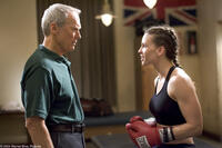 CLINT EASTWOOD as Frankie and HILARY SWANK as Maggie in Warner Bros. Pictures' drama "Million Dollar Baby." The Malpaso production also stars Morgan Freeman.